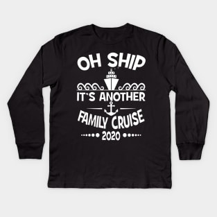 Cruise Family Vacation 2020 Funny Matching Cruising Design Kids Long Sleeve T-Shirt